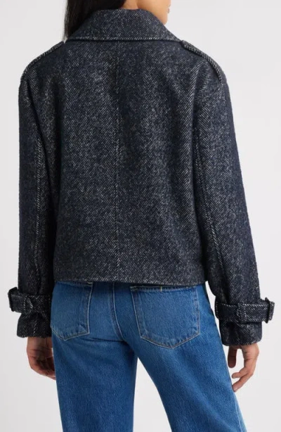 Bcbg Short Trench Peacoat In Gray