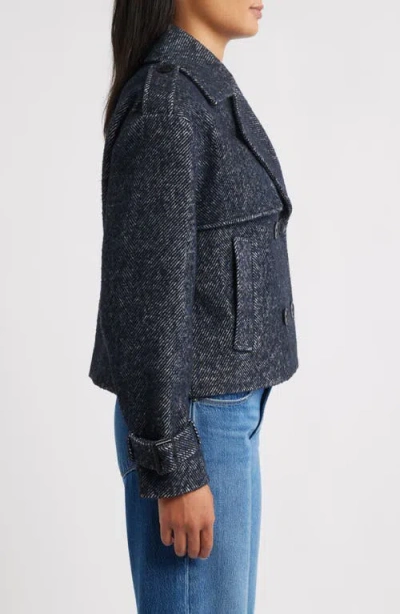 Bcbg Short Trench Peacoat In Gray