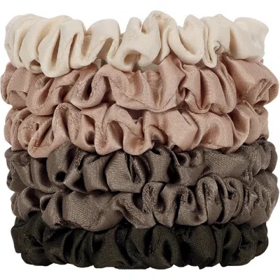 Kitsch Satin Ultra Petite 6-pack Scrunchies In Eucalyptus