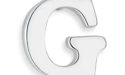 Marlyn Schiff Block Letter Initial Stud Earrings In Silver