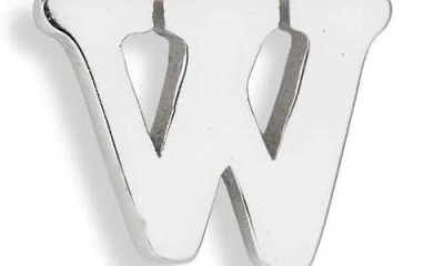 Marlyn Schiff Block Letter Initial Stud Earrings In Silver