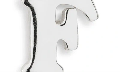 Marlyn Schiff Block Letter Initial Stud Earrings In Silver