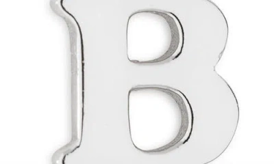 Marlyn Schiff Block Letter Initial Stud Earrings In Silver