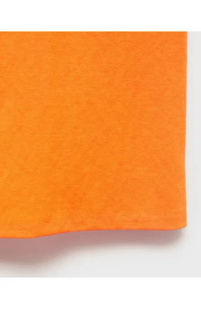 Mango Flowy Straight Leg Pants In Orange