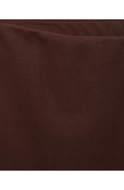 Mango Flowy Straight-fit Trousers Chocolate In Brown