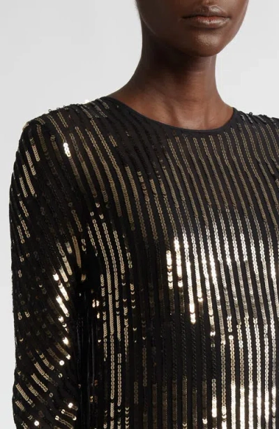 Johanna Ortiz Actitud Nautica Sequin Long Sleeve Tunic Dress