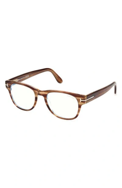 Tom Ford 52mm Square Blue Light Blocking Optical Glasses