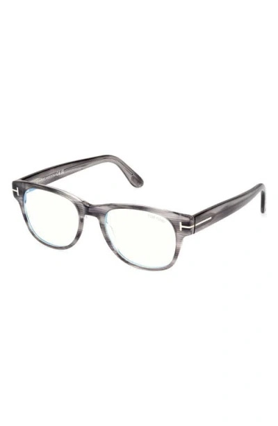 Tom Ford 52mm Square Blue Light Blocking Optical Glasses