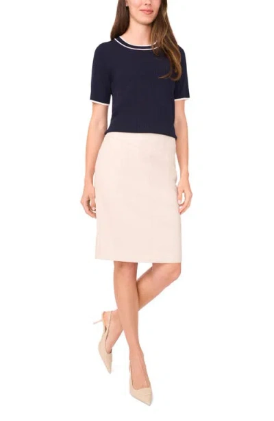 Halogenr Halogen(r) Waistband Seam Detail Faux Leather Midi Skirt