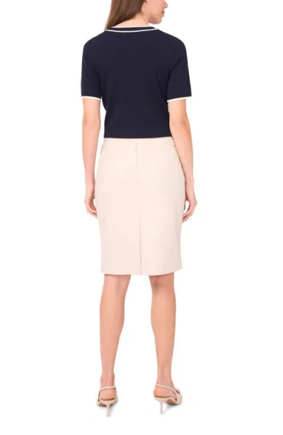 Halogenr Halogen(r) Waistband Seam Detail Faux Leather Midi Skirt