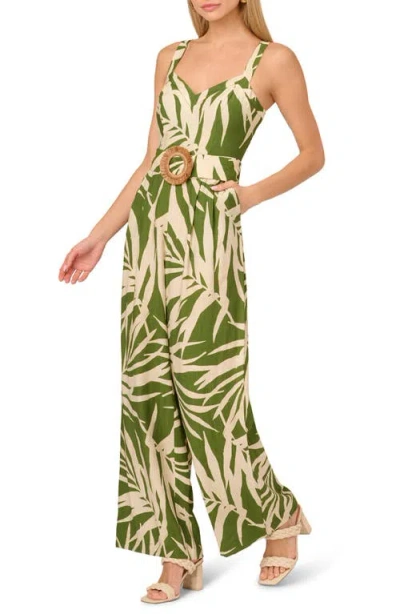 Adrianna Papell Print Sleeveless Wide Leg Jumpsuit