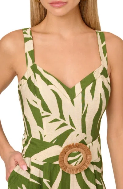 Adrianna Papell Print Sleeveless Wide Leg Jumpsuit