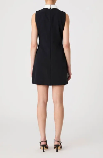 French Connection Echo Collared Sleeveless Minidress In Black