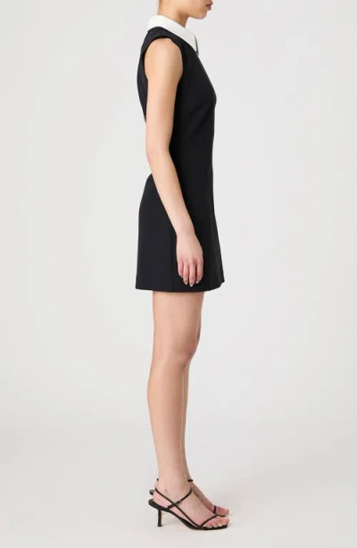French Connection Echo Collared Sleeveless Minidress In Black