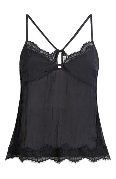 Free People Eye Candy Open Back Lace Trim Camisole