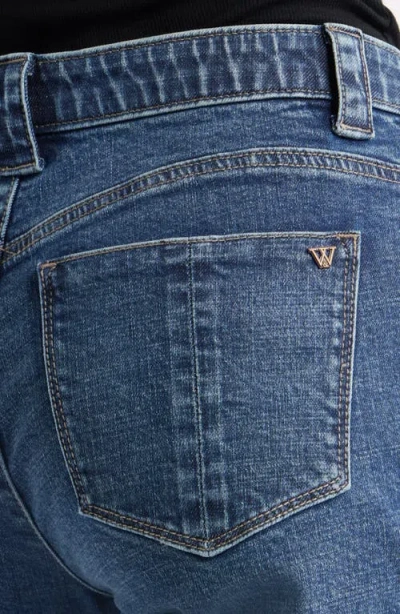 Wit & Wisdom Frayed High Waist Ankle Straight Leg Jeans