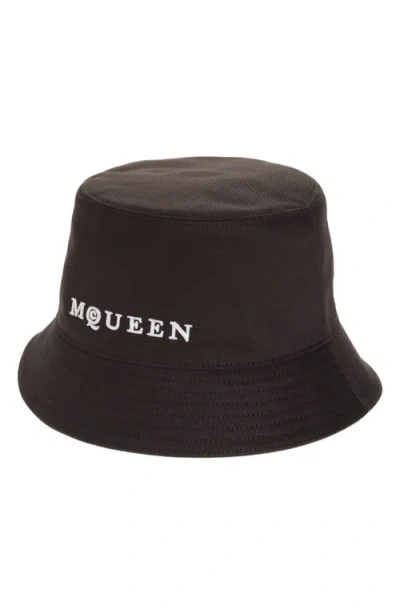 Alexander Mcqueen Mcqueen Logo Embroidered Bucket Hat