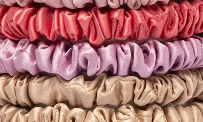 Slip 10-pack Assorted Skinny Silk Scrunchies $100 Value