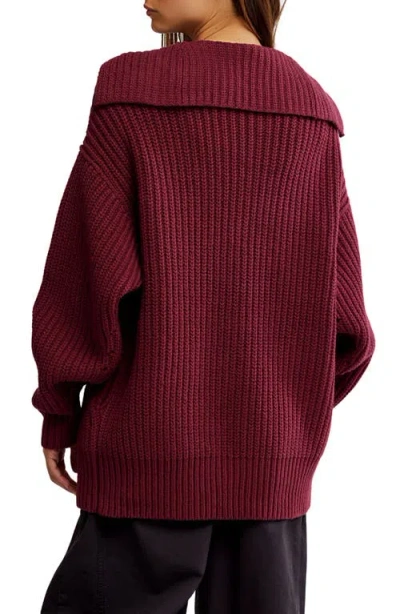 Free People Swim Too Deep Cardigan In Red
