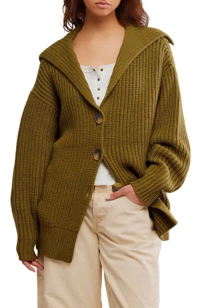 Free People Swim Too Deep Cardigan In Green