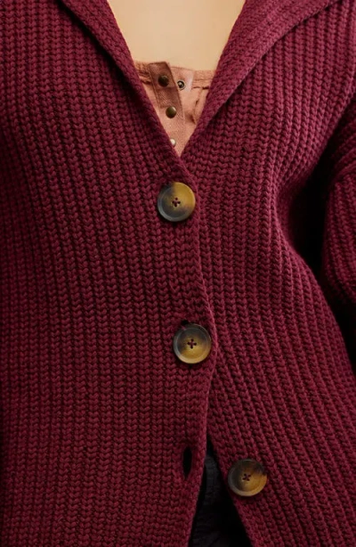 Free People Swim Too Deep Cardigan In Red