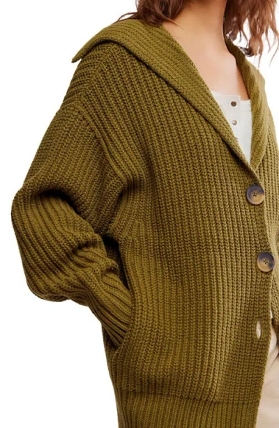Free People Swim Too Deep Cardigan In Green