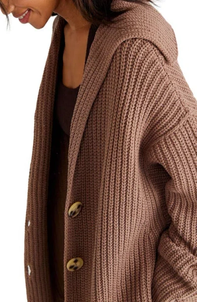 Free People Swim Too Deep Cardigan In Brown