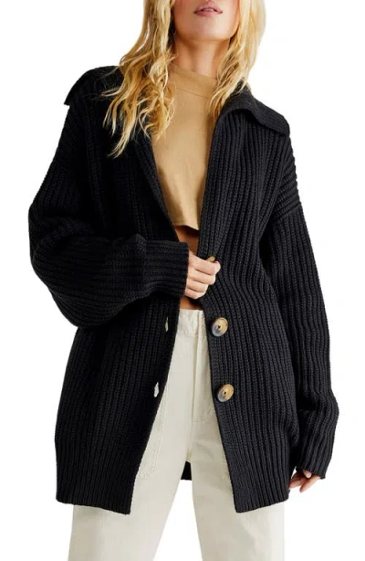 Free People Swim Too Deep Cardigan In Black