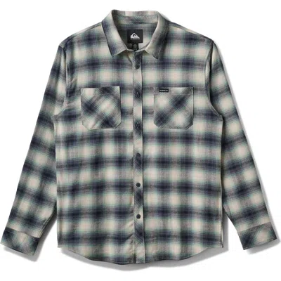 Quiksilver Terrace Ombre Check Stretch Flannel Button-up Shirt In Multi