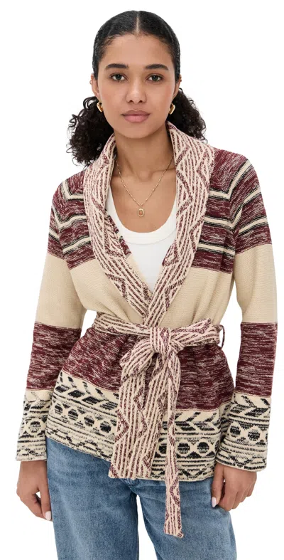 The Great The Riding Cardigan Rusted Red Multi