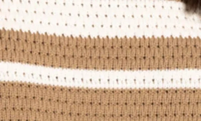 Thread & Supply Viola Stripe Short Sleeve Cotton Sweater