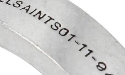 Allsaints Logo Engraved Band Ring