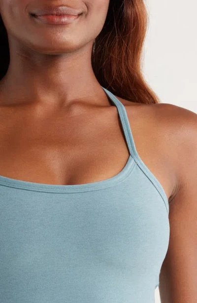 Beyond Yoga Colorblock Space Dye Crop Tank Top In Blue