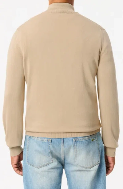 Lacoste Two Way Zip Jacket In Neutral