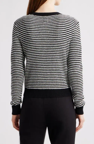 Nic + Zoe Nic+zoe Textured Stripe Button Cardigan In Multi