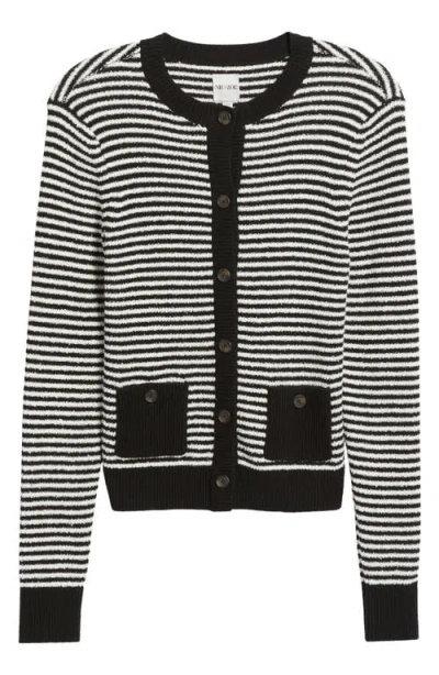 Nic + Zoe Nic+zoe Textured Stripe Button Cardigan In Multi