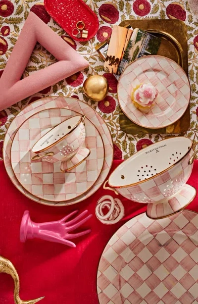 Mackenzie-childs Mackenzie Childs Rosy Check Small Colander In Pink