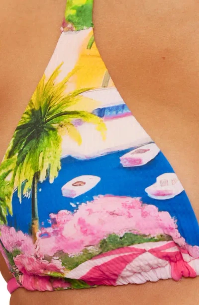 Becca Positano Reversible Triangle Bikini Top In Multi