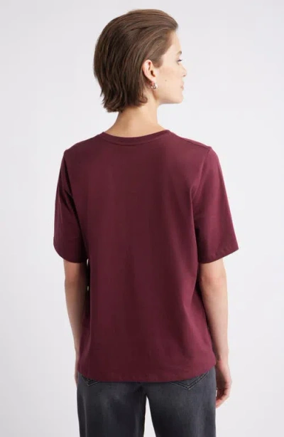 Nordstrom Relaxed Fit Pima Cotton Crewneck T-shirt In Burgundy