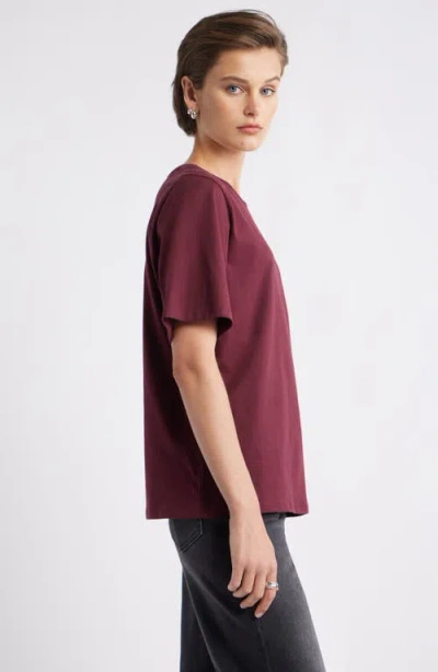 Nordstrom Relaxed Fit Pima Cotton Crewneck T-shirt In Burgundy
