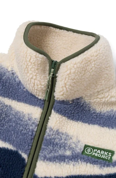 Parks Project Acadia Moose Full Zip High Pile Fleece Jacket In Multi