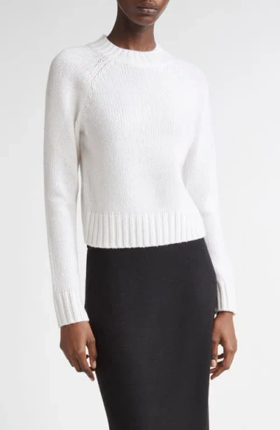 Vince Raglan Sleeve Wool & Cashmere Crewneck Sweater In White