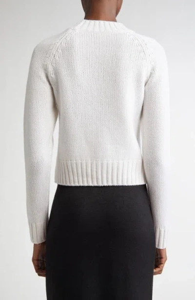 Vince Raglan Sleeve Wool & Cashmere Crewneck Sweater In White
