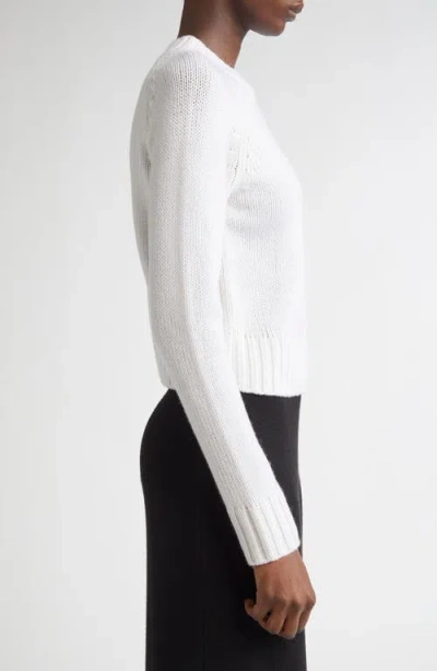 Vince Raglan Sleeve Wool & Cashmere Crewneck Sweater In White