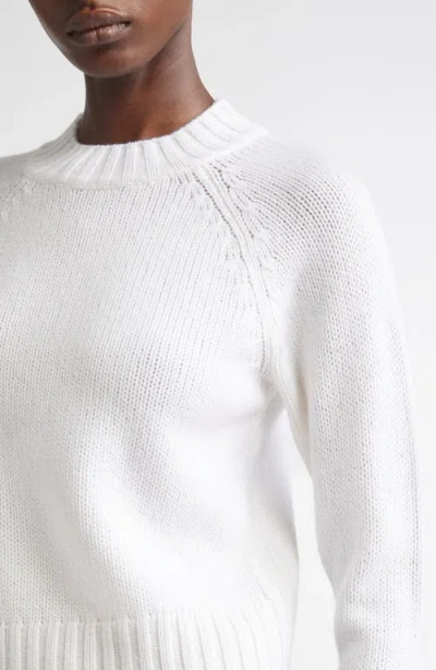 Vince Raglan Sleeve Wool & Cashmere Crewneck Sweater In White