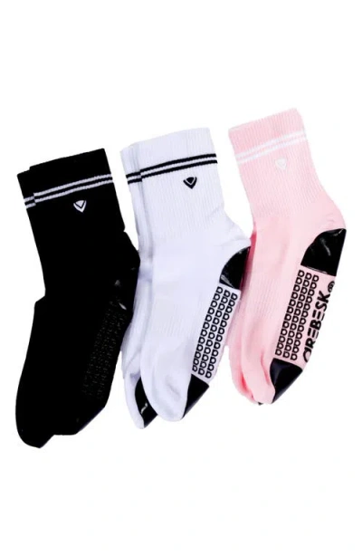 Arebesk Classic Assorted 3-pack Grip Crew Socks