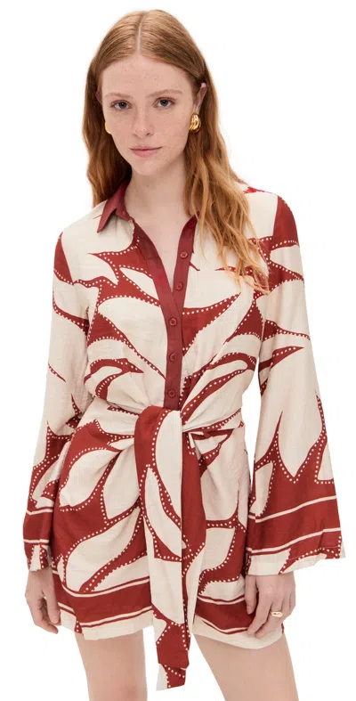 Seven Wonders Arlette Sleeved Mini Dress Arlette Red In Multi