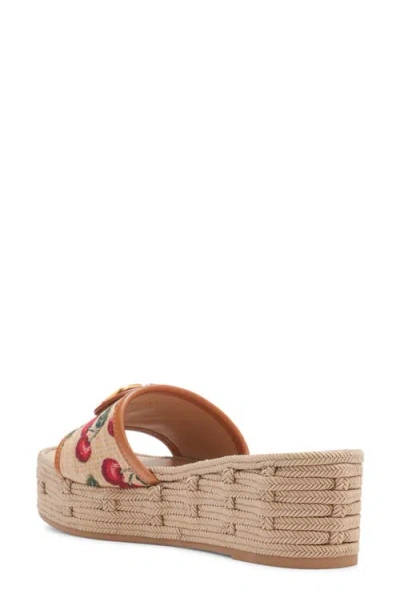 Valentino Garavani Vlogo Cherries Flatform Slide Sandal