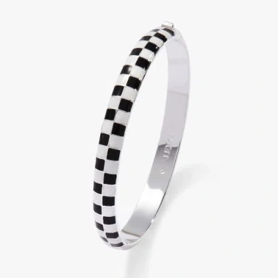 Alex And Ani Black & White Checker Hinge Bangle