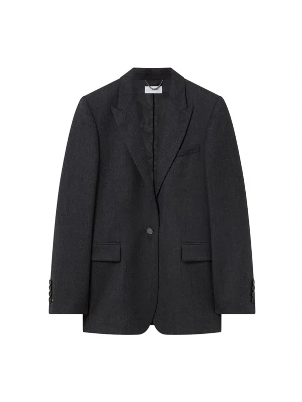 Stella Mccartney Iconic Flannel Boyfriend Jacket In Black